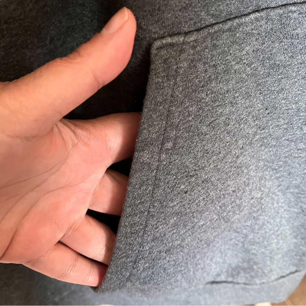 Adidas Essentials Gray With Black Pullover 3 Stri… - image 8